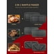 thumbnail image 5 of FOHERE Waffle Maker 3 en 1 Sandwichera Prensa Panini de 1200 W con placas extraíbles y control de temperatura de 5 engranajes, revestimiento antiadherente, fácil de limpiar, luces indicadoras, rojo, 5 of 5