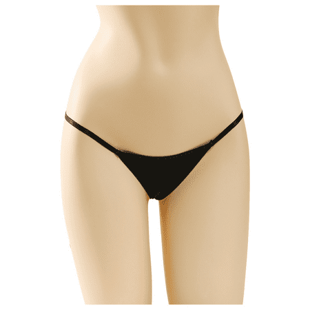 Fulorrnie Underwear for Women Seamless G String No Show Thong Panties Banded Waist Stretchable Panty  Black  M