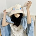 thumbnail image 5 of Cartoon My Melody Kuromi Cinnamoroll Cute Office Nap Blanket Blanket Hooded Poncho Blanket Air Conditioning Blanket Gift, 5 of 18