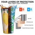 thumbnail image 3 of 16oz Tumblers Lemon Stainless Steel Vacuum Insulated Double Wall Travel Tumbler Cups Mug with Lid and Straw,Cleaning Brush for Coffee,Tea, 3 of 4