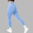 thumbnail image 2 of Mnuaqn Impact Hidden Scrunch Butt Leggings for Women Mid Low Waist Gym Workout Legging Tummy Control Booty Lifting Yoga Pants Sky Blue for Size S, 2 of 5