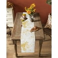 thumbnail image 5 of Ldtrchee Yellow Floral Art Table Runner 70 Inches, Watercolor Botanical Spring Flowers Bed Runner Dresser Scarves Tabletop for Indoor Outdoor Parties/Ceremony/Banquet, 13" x 70", 5 of 8