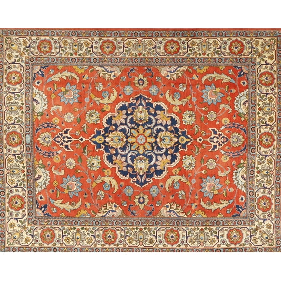 Ahgly Company Machine Washable Indoor Rectangle Traditional Red Area Rugs, 3' x 5'