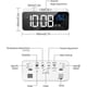 thumbnail image 5 of HOMVILLA Digital Alarm Clock with Large LED Temperature Display, Portable Mirror Alarm with Dual Sleep Time Alarm 4-Level Adjustable Brightness Dimmer, 5 of 5