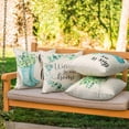 thumbnail image 5 of Waterproof Outdoor Farmhouse Pillow Covers 18x18 Inch Eucalyptus Leaves Decorative Home Sweet Home Truck Throw Pillow Covers Garden Pillowcases for Patio Sofa Couch Set of 4 (Eucalyptus D), 5 of 6