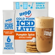 IHOP Pumpkin Spice Iced Latte with Cold Foam Instant Coffee Beverage Mix, 5.82 oz, 6 Packets