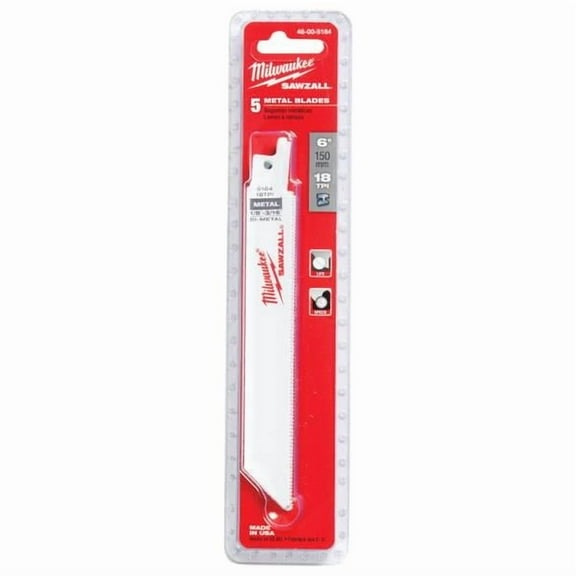 Milwaukee 5-Pack 6  18 TPI SAWZALL Blades