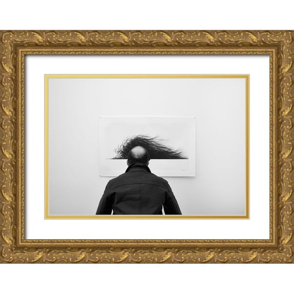 Pena, Jorge 18x14 Gold Ornate Wood Framed with Double Matting Museum Art Print Titled - Wig