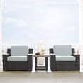 thumbnail image 2 of Crosley Beaufort 3 Piece Wicker Patio Conversation Set in Brown and Mist, 2 of 10