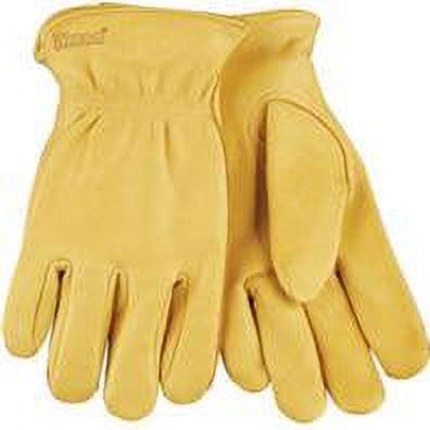 Kinco 90-L Driver Gloves, L, Grain Deerskin Leather, Gold