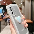 thumbnail image 5 of for Samsung Galaxy S21 Plus 3D Heart Clear Case Cute Galaxy S21 Plus + Phone Case for Women Girls Camera Lens Protection Soft Bumper Shockproof Cover for Samsung S21 Plus 5G 6.7 inch (White), 5 of 9
