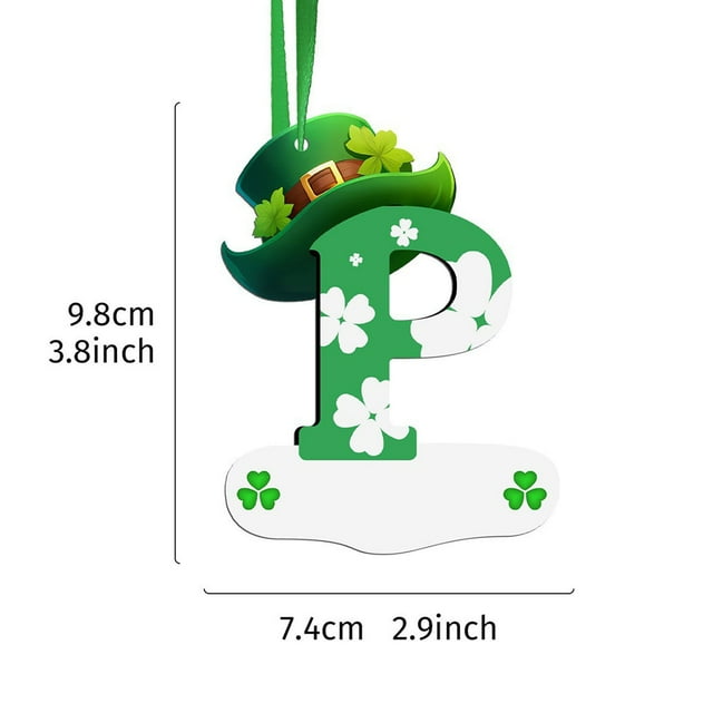 Uuiauoio Christmas Hat Ornaments with 26 Alphabet Letters - Pendant Hanging Decor for Tree, Wreath, Mantle, Home, Office, and Holiday Party Decoration - Festive Gift Idea for Family and Friends
