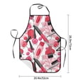 thumbnail image 2 of Uemuo Makeup Printed Bib Apron, Adjustable , Water and Oil Resistant, Cooking Kitchen Chef Apron for Women Men, 2 of 5