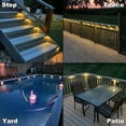 thumbnail image 4 of 16 Pack Solar Deck Lights Outdoor Waterproof 4000K Warm White LED for Step Fence Patio Yard Stair Balcony Railling Outside Deck Lighting, 4 of 15