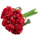 thumbnail image 2 of 12 unids/lote flores rosas ramo de boda rosa de seda (rojo, 2 of 5