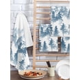 thumbnail image 2 of Blue Forest Kitchen Dish Towels for Drying Dishes Set of 2, Contemporary Silhouette Abstract Art Waffle Weave Microfiber Hand Tea Bathroom Towels Quick Dry & Absorbent Towel 15.7x23.6, 2 of 7