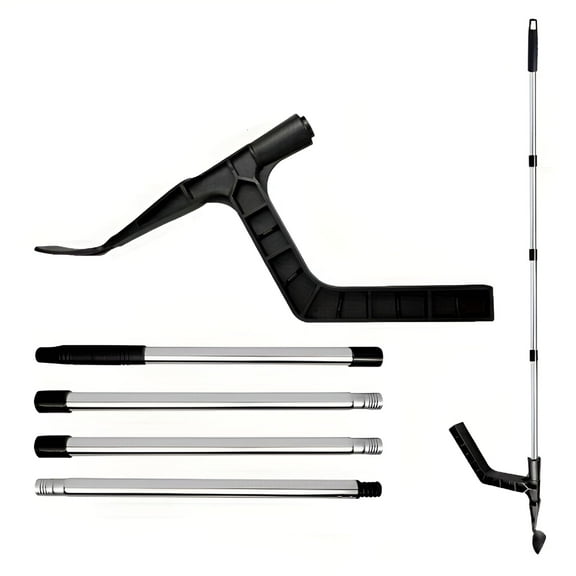 ZEPARO Adjustable Gutter Cleaning Tool,Roof Gutter Accessories,Telescoping Plastic Handle from 39" to 70" for Patio Use,1 Piece