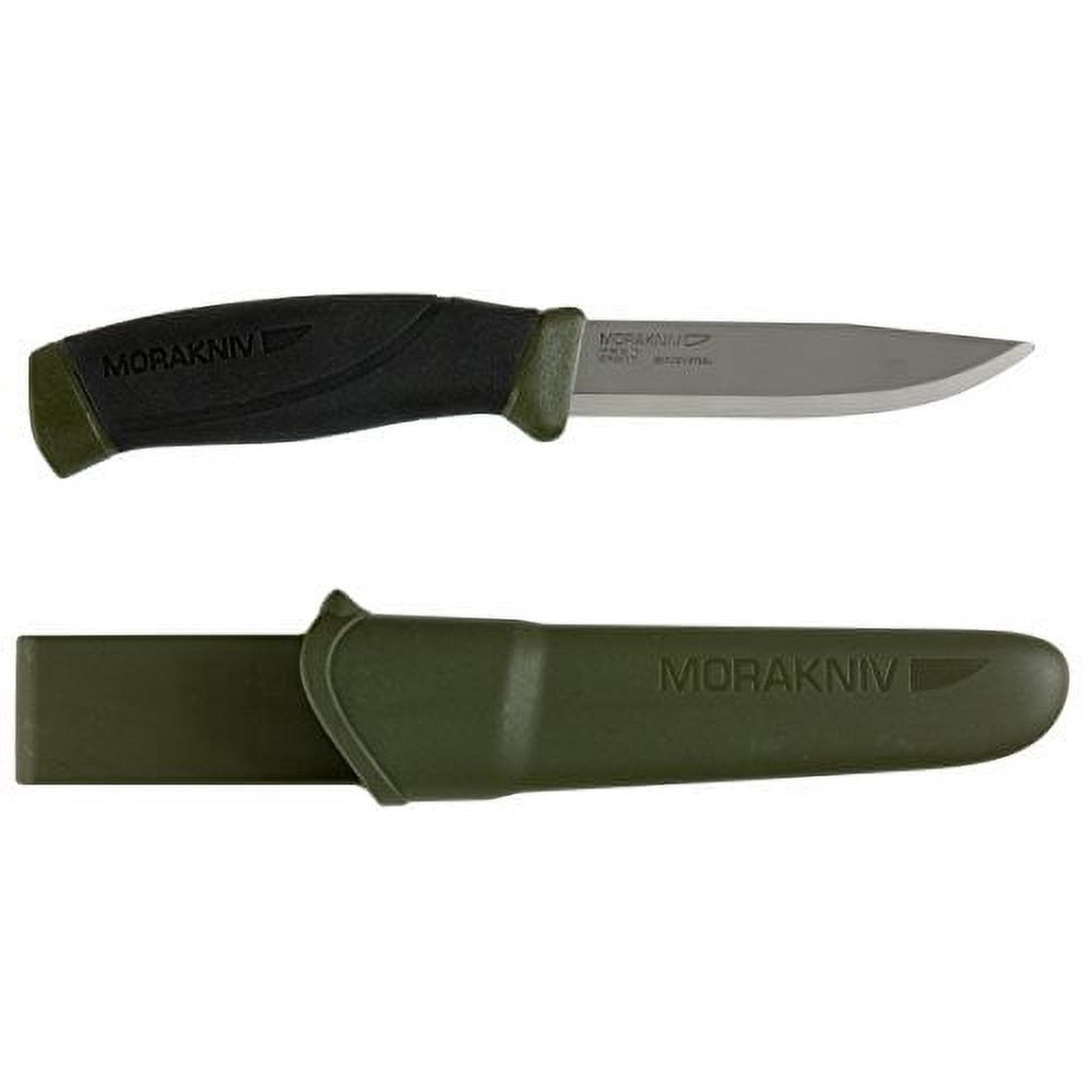 Morakniv Companion Fixed Blade Outdoor Knife with Carbon Steel Blade 4.1-Inch Military Green
