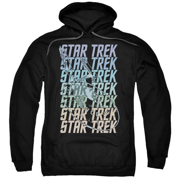 Star Trek - Multi Logo Enterprise - Pull-Over Hoodie - Large