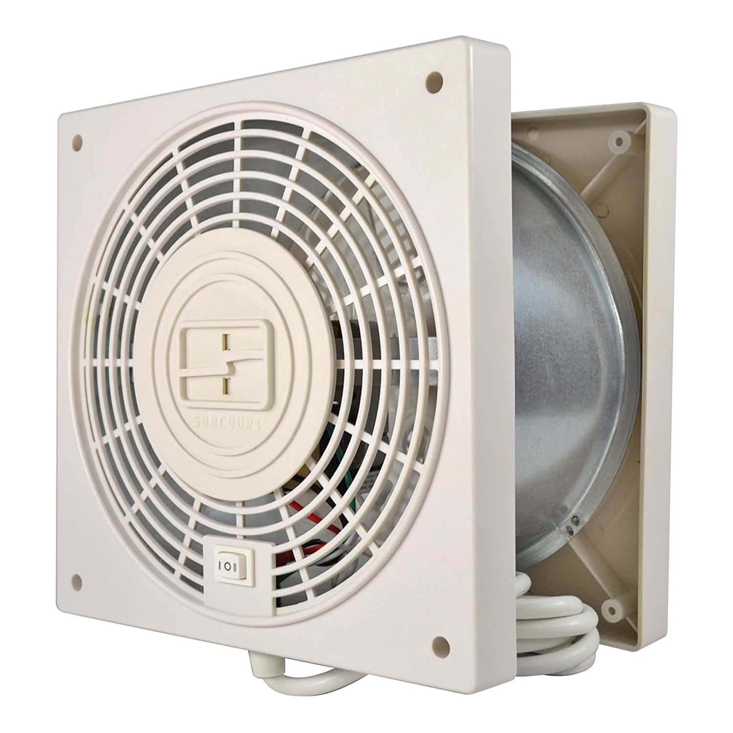 Suncourt TW408 ThruWall 2 Speed Room to Room Air Transfer Fan with 10