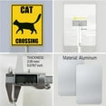 thumbnail image 5 of Soliyoahee Cat crossing sign F with 12.8" Stake Community Warning Aluminum Sign Weatherproof And Corrosion Resistant for Courtyards Roads And Aisles, 5 of 6