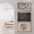 thumbnail image 4 of IDEA4WALL Framed Canvas Print Wall Art Set of 3 Black & Beige Wood Tree Ring Spirals Pattern Posters Wall Decor Retro Abstract Botanical Prints Farmhouse Country Artwork - 16"x24"x3 Natural, 4 of 5