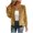 Gold, variant on Women's Bomber Jackets Casual Zip Up Lightweight Long Sleeve Crew Neck Coat Solid Color Classic Trendy Everyday Outerwear with Pockets