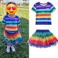 thumbnail image 5 of Rainbow Tutu dress for Girls,Birthday Outfit Set Costumes with Headband and Bag Christmas Outfits 3-8Y, 5 of 5