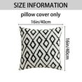 thumbnail image 6 of Unique Bargains Soft Snowflake Fleece Throw Pillow Cover Black 16" x 16", 6 of 6