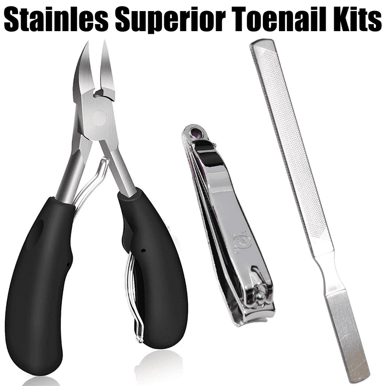 Toe Nail Clippers, Podiatrist Toenail Clippers for Thick Nails for Seniors  for Men Women (black) 