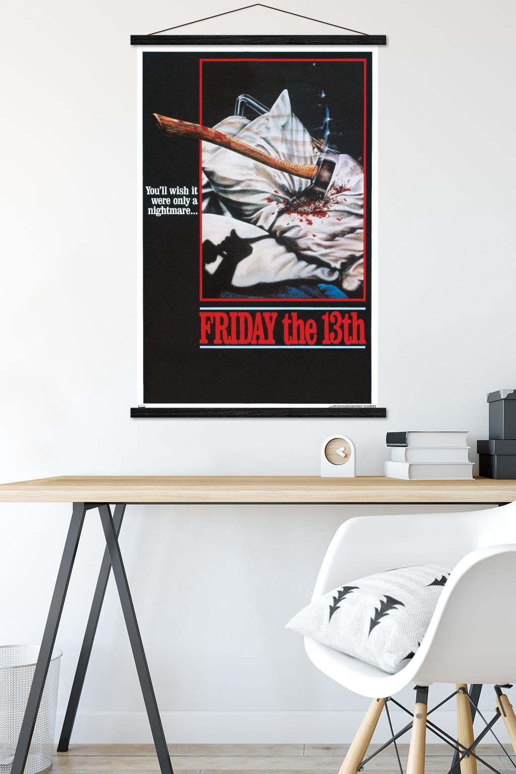Friday The 13th - One Sheet Wall Poster with Magnetic Frame, 22.375" x 34"