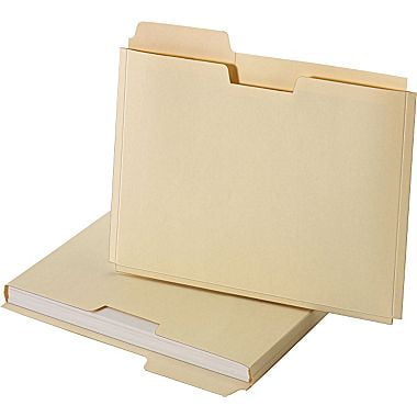 staples file folder jackets letter manila 150 sheet capacity 10