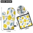 thumbnail image 5 of Lemon Kitchen Oven Mitt and Pot Holder Sets 2 Pcs for Baking, Cooking and Grilling, Heat Resistant Up To 392 °F, 5 of 5