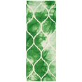 thumbnail image 2 of Safavieh Dip Dye Collection DDY685Q Handmade Moroccan Ogee Geometric Watercolor Green and Ivory Wool Square Area Rug (7' Square), 2 of 10