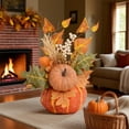thumbnail image 7 of Luoshdecor Fall Pumpkin Decoration for Table Centerpiece, Leaves and Berries Fall Pumpkin Decoration for Thanksgiving and Home Decor, 7 of 7