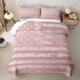 thumbnail image 2 of Manfei Vintage Usa Flag Quilt King,Retro Camo Printed King Coverlet Set,Pink,3 Pieces, 2 of 7