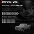 thumbnail image 4 of T1A Extended Cab Door Handle, Rear Driver Door Handle Compatible with 1999-2007 Chevrolet Silverado 1500 2500; 99-07 GMC Sierra 1500 2500, 01-07 Sierra, Silverado 3500 - Black - OEM 15758172, 4 of 5