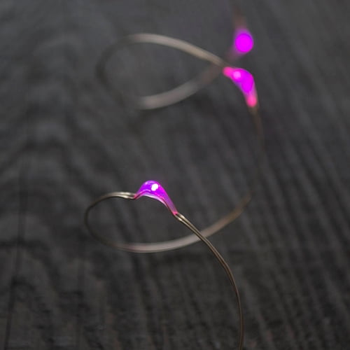 Battery Operated String Lights Fairy Moon Led 4 Foot Silver Battery Operated String Lights Fairy Moon Led 4 Foot Silver Wire Pink