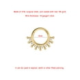 thumbnail image 3 of FANSING Gold Septum Jewelry 16g Septum Ring Surgical Steel Piercing Rings 16 Gauge 8mm Daith Hoop Earring Cubic Zirconia, 3 of 4