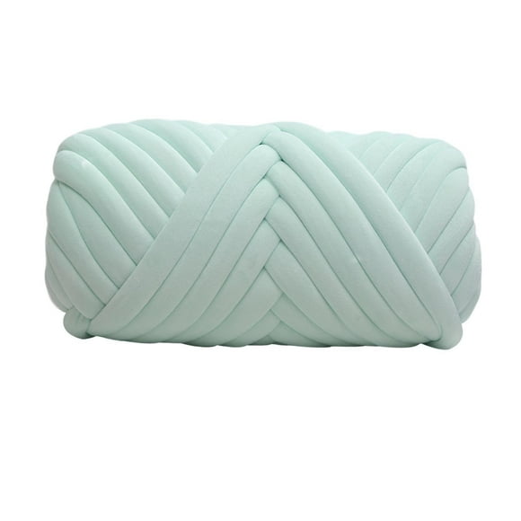 Hilo grueso para tejer Injueey Textura Extra gruesa y suave Verde claro 500g