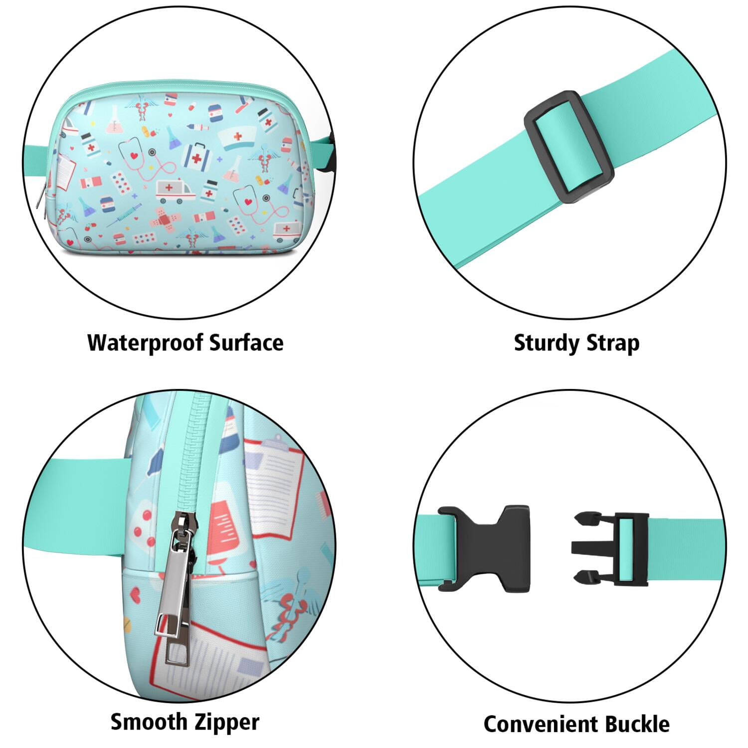 Nurse Life Fanny Pack – Cute Nursing Waist Bag with Funny Print for Future Nurses, Perfect for Saving Lives Every Day in Style