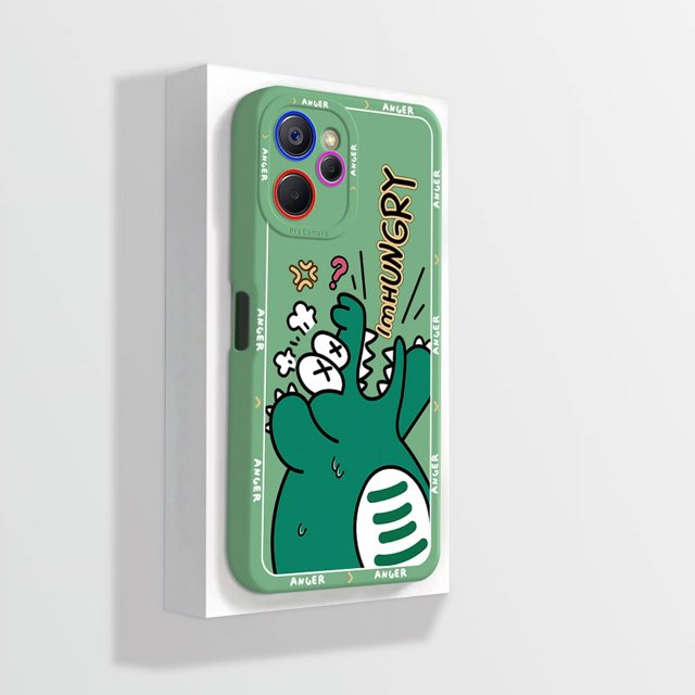For Realme 9i Case Cute Panda Dinosaur Liquid Silicone Back Cover for Realme 9 Realme9 Pro Plus 9i Phone Cases Protective Coque GreenA04 Realme 9 Pro Plus