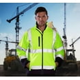 thumbnail image 3 of High Visibility Reflective Safety Jacket Workwear Waterproof Bomber Quilted Lining Jacket Lightweight for Women (Yellow,L), 3 of 4