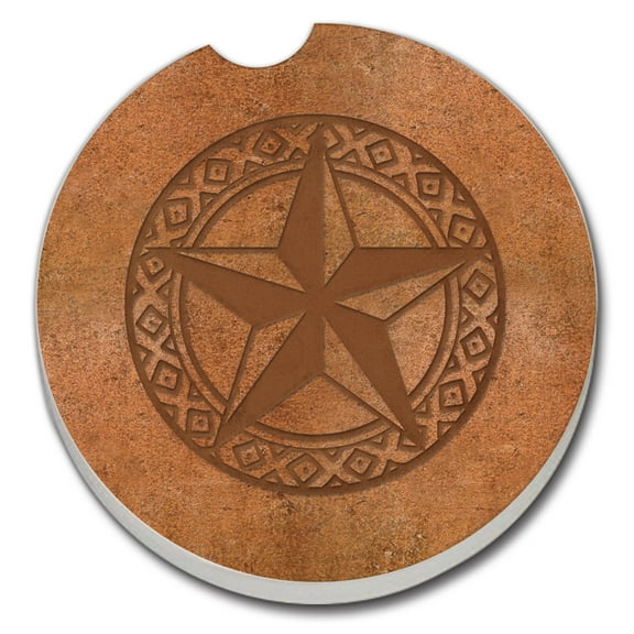 Thirstystone "Leather Lonestar" Single Stone Car Coasters