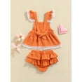 thumbnail image 5 of Newborn Baby Girl Summer Clothes 3 6 9 12 18 months Cute Lace Sleeveless Skirt  Ruffle Shorts Infant Skirt Outfits 2Pcs, 5 of 10