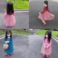 thumbnail image 2 of Ropa para niños Las niñas son suaves para no tener amigos, vestido de gasa hinchada de manga larga de algodón, vestido de princesa, 2 of 6