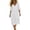White, variant on Vivianyo HD Women's V-Neck Bubble Cuff Midi Dress, 3/4 Elastic Sleeve Solid Loose Casual Vacation Dresses for Women, Women's Sky Blue, Sizes S-3XL