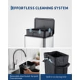 thumbnail image 5 of Stainless Steel Trash Can, Rectangular Garbage Bin with Soft-Close Lid, Foot Pedal & Removable Inner Bucket,Space-Saving Waste Bin for Kitchen, Bathroom, Office, 5 of 8