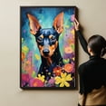 thumbnail image 4 of German Pinscher Dog Arts Canvas - Large Abstract Paintings Colorfull Wall Art Dog Decor Dog Room Decor Animal Wall Art Animal Canvas, 4 of 4
