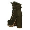 thumbnail image 3 of Women D-Ring Lace Up Lug Sole Chunky Platform Booties 18223, 3 of 6